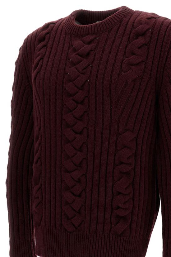 25FW 알렉산더 맥퀸 스웨터 848915Q1BFL6190 Burgundy - ALEXANDER MCQUEEN