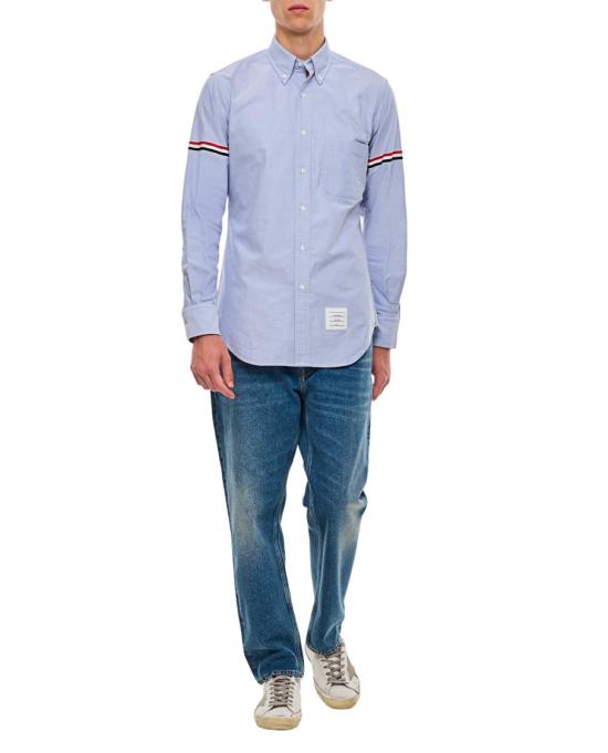  톰브라운 옥스포드 암밴드 클래식 셔츠 MWL150EF0313480 Blue - THOM BROWNE