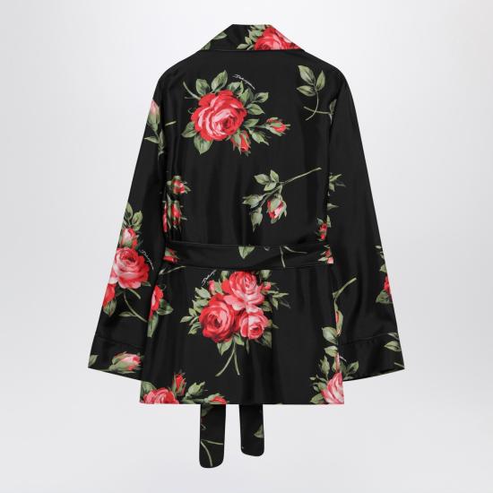 26SS 돌체앤가바나 로즈 프린트 실크 하보타이 파자마 셔츠 F5Q03TIS11G Multicolor - DOLCE & GABBANA
