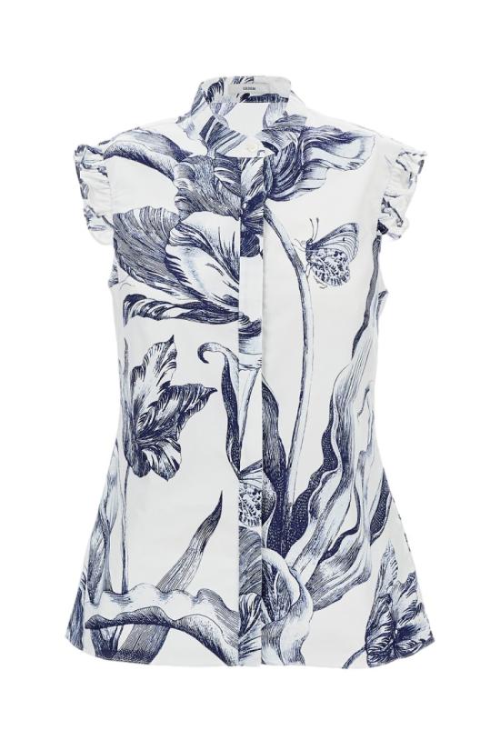 26SS 에르뎀 블라우스 PS26T1251069002BOTANICAL White - ERDEM