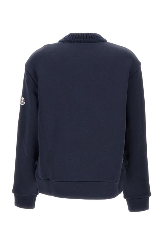 25FW 몽클레어 자수 로고 스웨트셔츠 8G0000189B0Q778 Blue - MONCLER