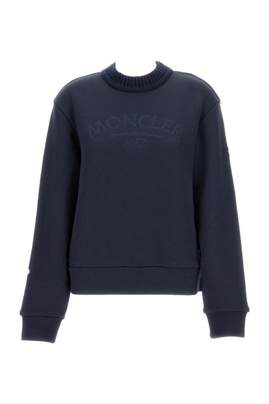 25FW 몽클레어 자수 로고 스웨트셔츠 8G0000189B0Q778 Blue - MONCLER