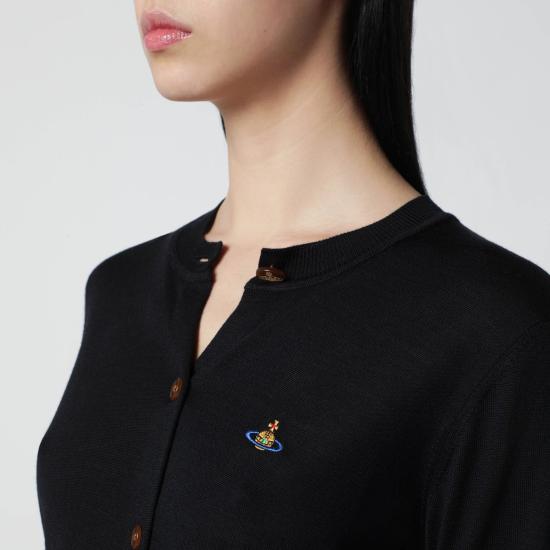 26SS 비비안웨스트우드 베아 크롭드 가디건 1803002UY001A Black - VIVIENNE WESTWOOD
