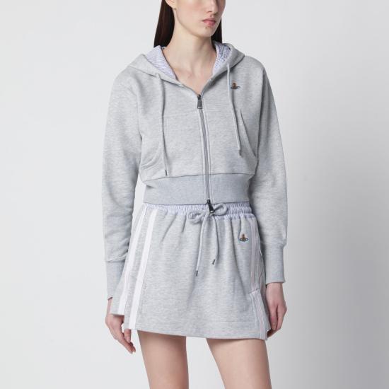 26SS 비비안웨스트우드 후드 티셔츠 1I01001CJ00AS Grey