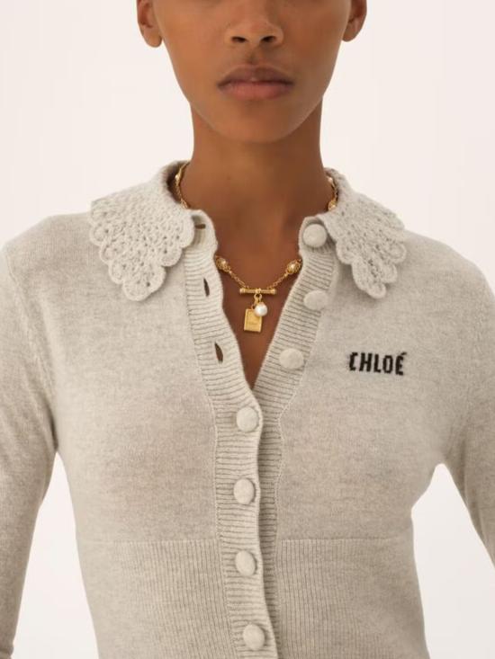 26SS 끌로에 긴팔 티셔츠 CH26SMC03530 00N Grey - CHLOE