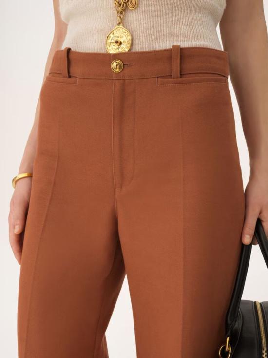 26SS 끌로에 스트레이트 팬츠 CH26SPA76041 Brown - CHLOE
