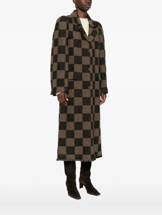 25FW 우마 왕 코트 UW8016 UW062 Brown tan - UMA WANG