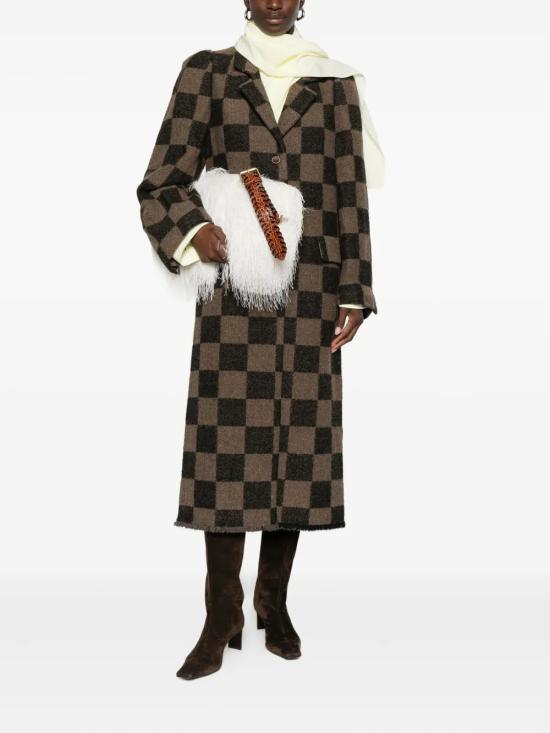 25FW 우마 왕 코트 UW8016 UW062 Brown tan - UMA WANG