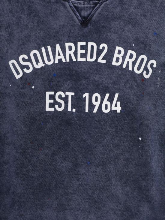 26SS [키즈] 디스퀘어드2 트레이닝 상의 DQ3189D0AG9 DQ866 Blue - DSQUARED2