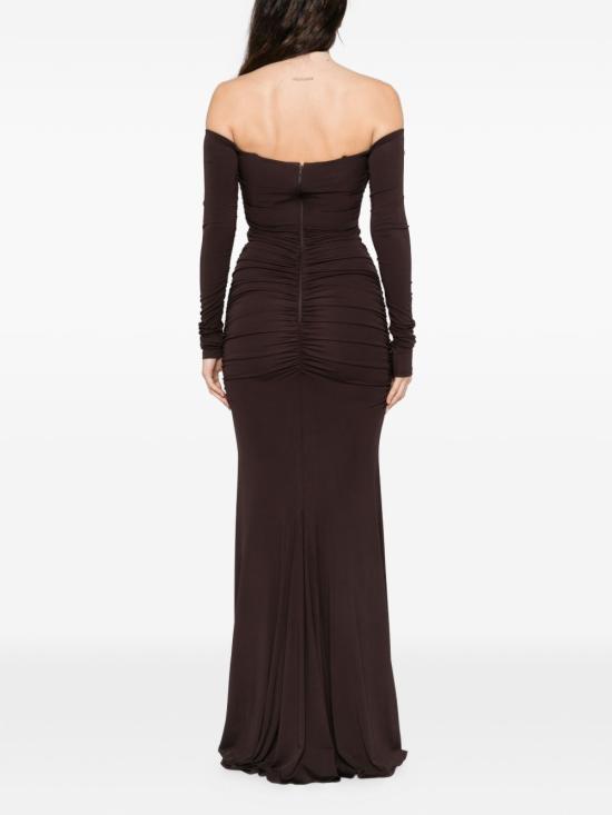 26SS 엘리자베타프랜치 미디 원피스 ABR1061E2 EV9 Brown - ELISABETTA FRANCHI