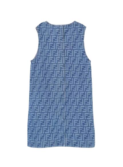 25SS [키즈] 펜디 원피스 JFB698 ARSH F0QG0 Denim - FENDI