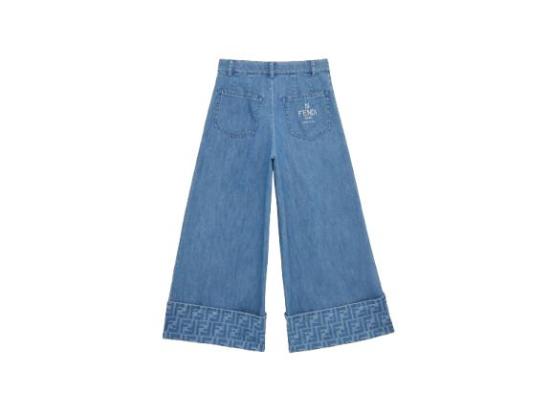 25SS [키즈] 펜디 스트레이트 팬츠 JFF352 ATRF F0QG0 Denim - FENDI