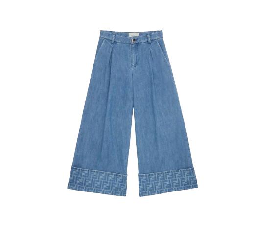 25SS [키즈] 펜디 스트레이트 팬츠 JFF352 ATRF F0QG0 Denim