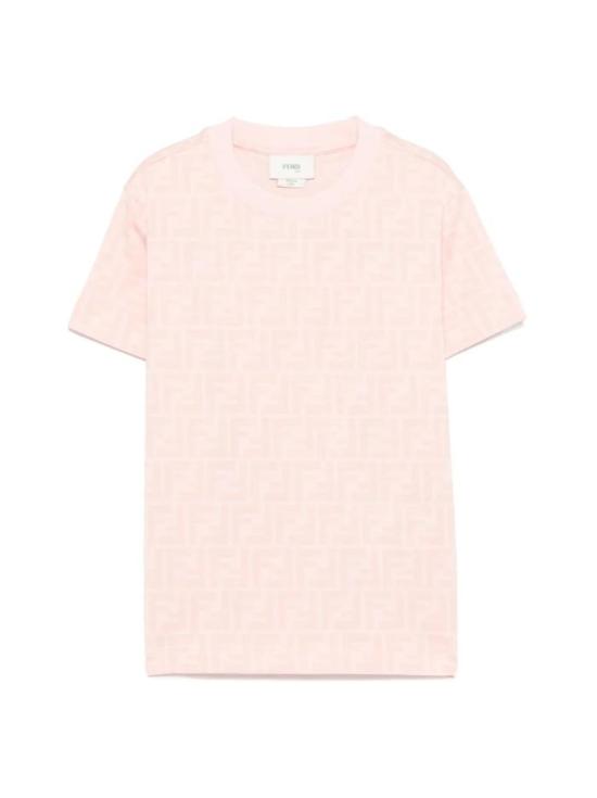 25SS [키즈] 펜디 티셔츠 JUI181 ATRV F1RX7 Pink