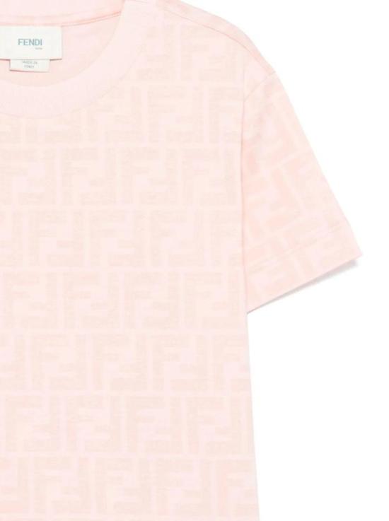 25SS [키즈] 펜디 티셔츠 JUI181 ATRV F1RX7 Pink - FENDI