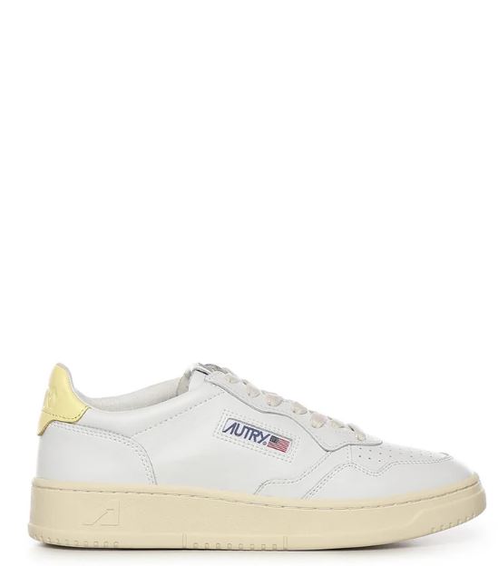 26SS 오트리 메달리스트 로우 레더 스니커즈 AULW LL09WHITE LEMON