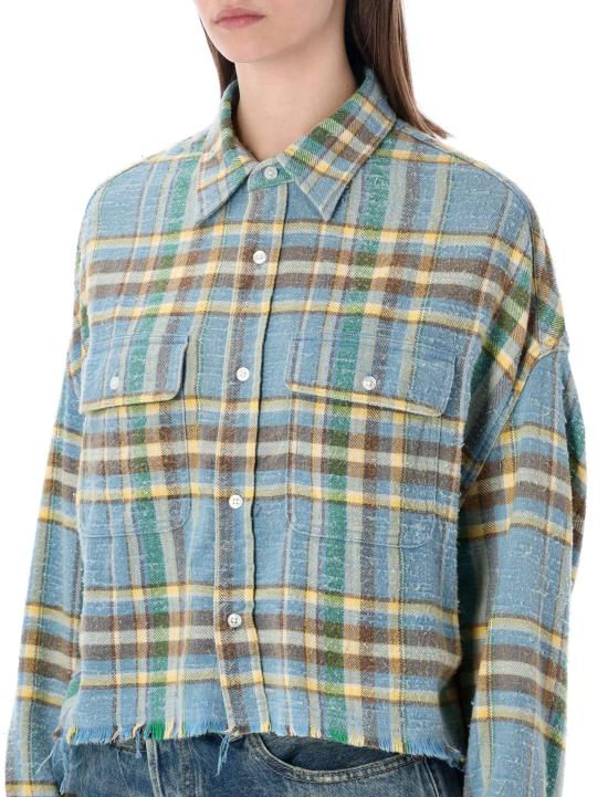 26SS 알13 크롭 워크셔츠 R13W7298R658B Blu - R13