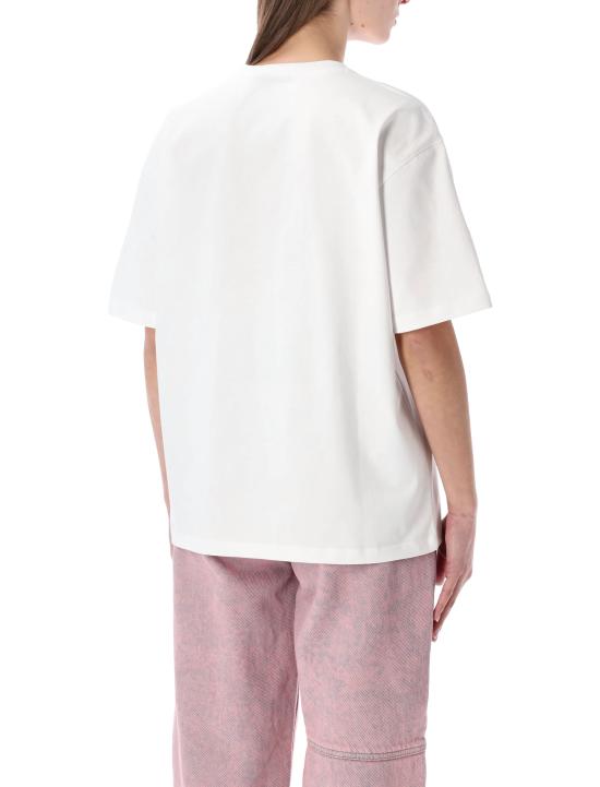 26SS 가니 코튼 저지 비디드 타이거 티셔츠 A105006011038 151 BIRGHT WHITE - GANNI