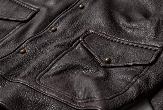 26SS 아프레쎄 가죽 자켓 가죽 A-1 비행 재킷 26SAP-01-48 브라운 - A.PRESSE