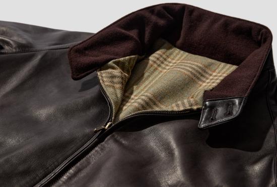 26SS 아프레쎄 가죽 자켓 가죽 드라이빙 재킷 26SAP-01-02 브라운 - A.PRESSE