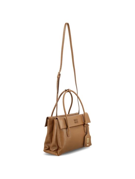 26SS 미우미우 솔리테어 레더 백 5BA302 2IFPF0039 Brown - MIU MIU