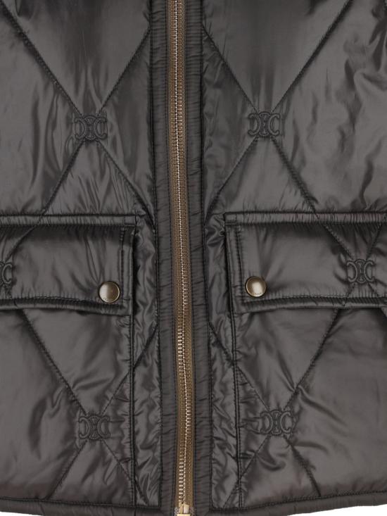 26SS 셀린느 라이트 나일론 퀼트 재킷 RV12F 147438NO Black - CELINE