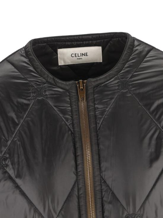 26SS 셀린느 라이트 나일론 퀼트 재킷 RV12F 147438NO Black - CELINE