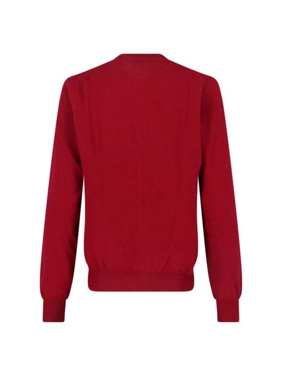 25FW 꼼데가르송 플레이 레드 하트 x 라인스톤 라운드 넥 가디건 AX N802 051 4 Red - COMME DES GARCONS