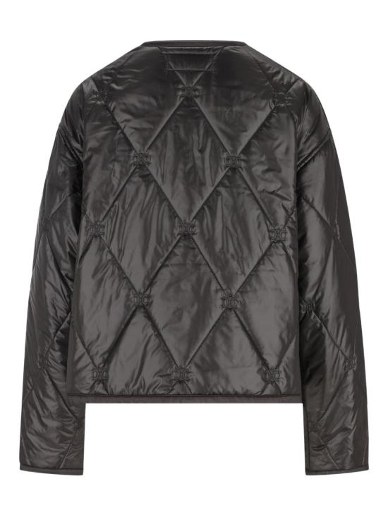 26SS 셀린느 라이트 나일론 퀼트 재킷 RV12F1474 38NO Black - CELINE