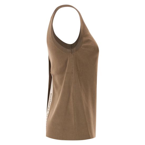 26SS 엘리자베타프랜치 민소매 티셔츠 TK72S61E2 CAMEL - ELISABETTA FRANCHI