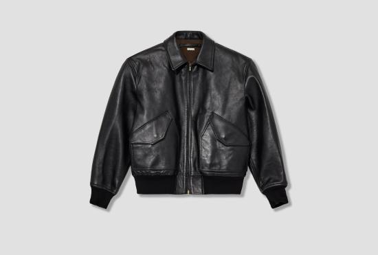 26SS 아프레쎄 가죽 자켓 가죽 CWU-45 비행 재킷 26SAP-01-03 블랙