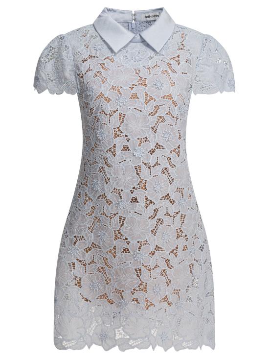 26SS 셀프 포트레이트 미디 원피스 RS26171SBLBLUE