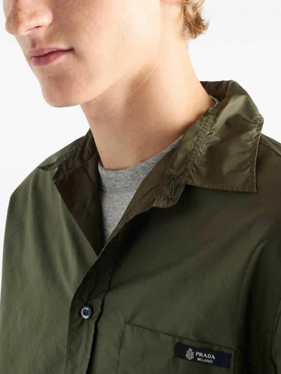 26SS 프라다 긴팔 셔츠 SC834 1WQ9 S OOO F0161 MILITARY GREEN DOM - PRADA