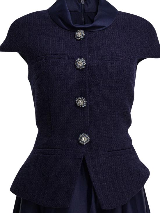 26SS 셀프 포트레이트 롱 원피스 RS26161MNNAVY - SELF PORTRAIT