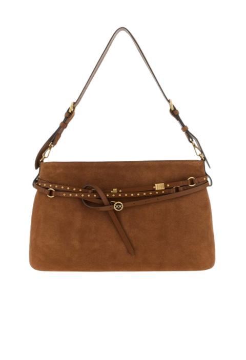 26SS 핑코 토트백 105903A0F6 L17Q Marrone leone antique gold