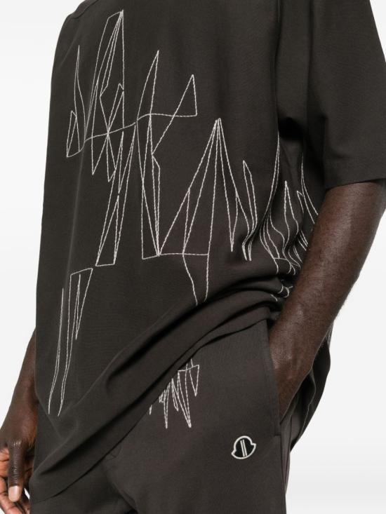 26SS 릭오웬스 몽클레어 반팔 티셔츠 MU01F8C0489B7R 256 Dark dust - RICK OWENS MONCLER