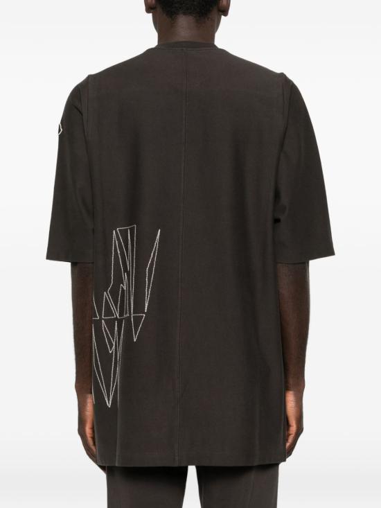 26SS 릭오웬스 몽클레어 반팔 티셔츠 MU01F8C0489B7R 256 Dark dust - RICK OWENS MONCLER