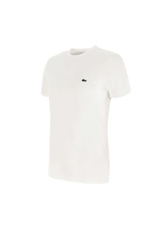 26SS 라코스테 피마 코튼 저지 크루넥 티셔츠 TH6709 001 WHITE - LACOSTE