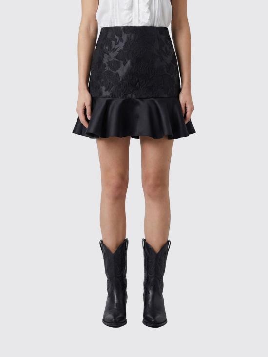 26SS 가니 새틴 클로크 미니 스커트 A1090086 099 Black