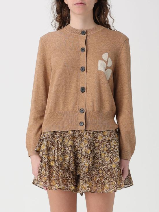 26SS 이자벨마랑에뚜왈 뉴턴 코튼 가디건 CA0040FAA1X05E 50CM Camel