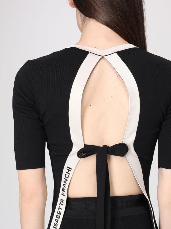 26SS 엘리자베타프랜치 반팔 티셔츠 MK67S61E2 685 Black - ELISABETTA FRANCHI