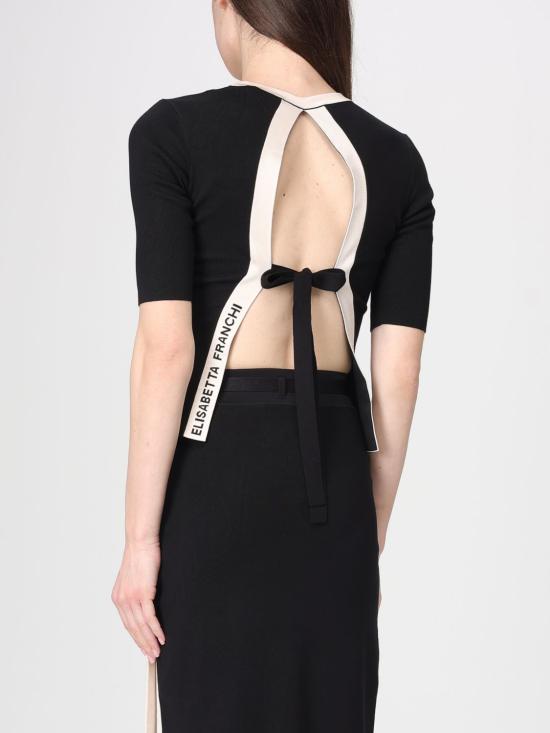 26SS 엘리자베타프랜치 반팔 티셔츠 MK67S61E2 685 Black - ELISABETTA FRANCHI