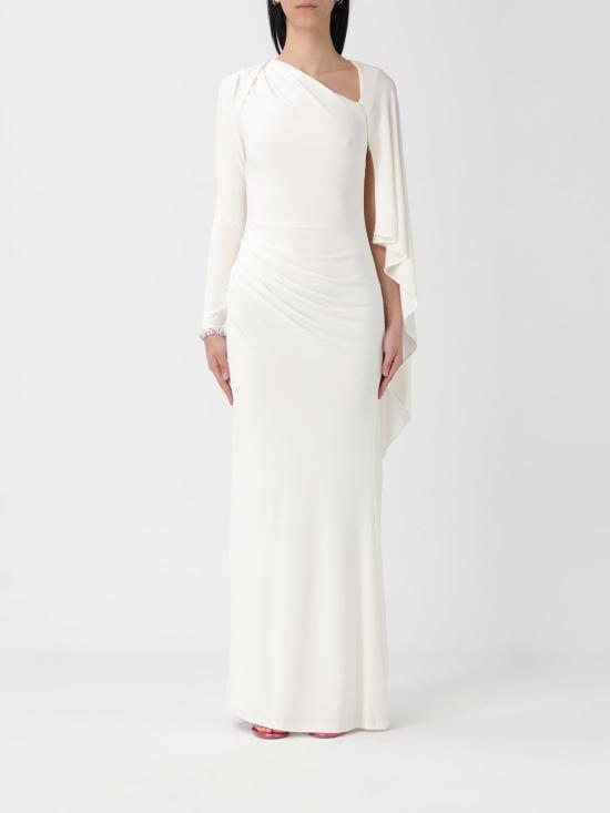 26SS 셀프 포트레이트 롱 원피스 RS26505XW White