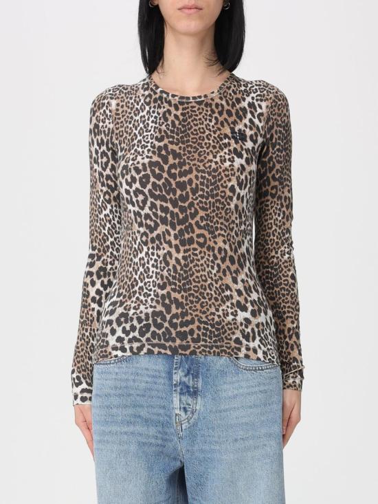 26SS 가니 립 롱슬리브 T4367 943 Brown