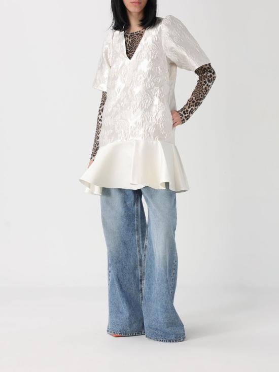 26SS 가니 립 롱슬리브 T4367 943 Brown - GANNI