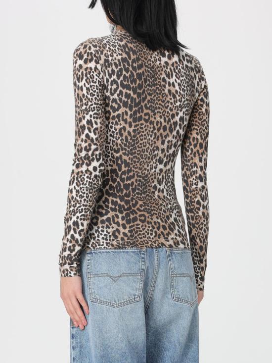 26SS 가니 립 롱슬리브 T4367 943 Brown - GANNI