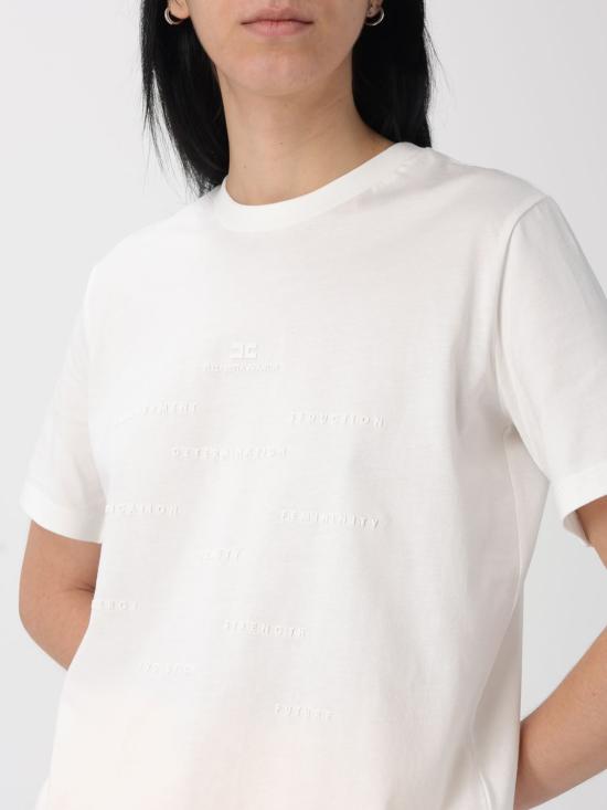 26SS 엘리자베타프랜치 반팔 티셔츠 MA74D61E2 270 White - ELISABETTA FRANCHI