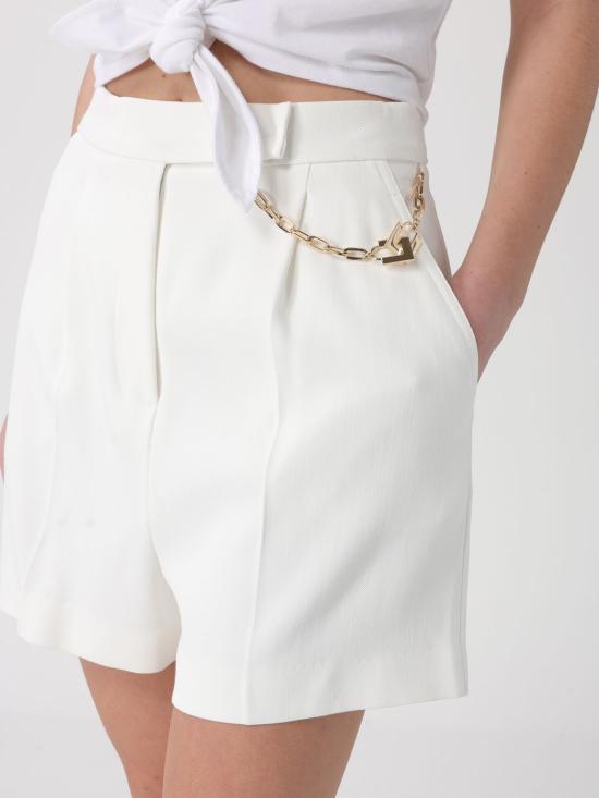 26SS 엘리자베타프랜치 숏팬츠 SH00561E2 360 White - ELISABETTA FRANCHI