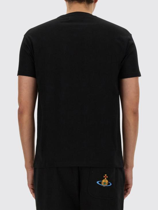 26SS 비비안웨스트우드 클래식 ORB 로고 티셔츠 3G010013J001M N401 Black - VIVIENNE WESTWOOD