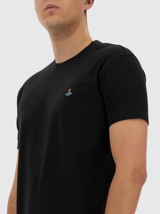 26SS 비비안웨스트우드 클래식 ORB 로고 티셔츠 3G010013J001M N401 Black - VIVIENNE WESTWOOD